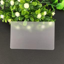 100pcs Ultra-Thin Transparent Blank PVC Card One Side Matte One Side Frosted Plastic Card 85.5 * 54 * 0.38mm For Business Card