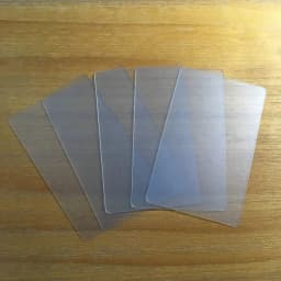 100pcs Ultra-Thin Transparent Blank PVC Card One Side Matte One Side Frosted Plastic Card 85.5 * 54 * 0.38mm For Business Card
