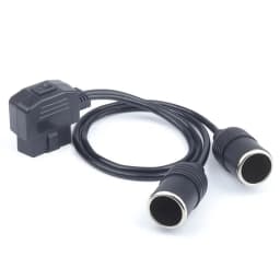 12V Switch OBDII OBD2 24AWG Power Supply Cable 16Pin Female To Car Cigarette Lighter DC Power Source OBD Male Connector Cable