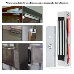 DC12V Electromagnetic Lock 180KG/350lbs Electric Magnetic Lock Waterproof Electronic Door Locks 60KG 280KG/600lbs Holding Force