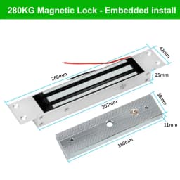 DC12V Electromagnetic Lock 180KG/350lbs Electric Magnetic Lock Waterproof Electronic Door Locks 60KG 280KG/600lbs Holding Force