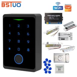 Biometric Fingerprint Support Tuya APP WIFI Access Control System Kits Smart Door Lock Kit Gate Opener Electromagnetic Door Set