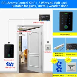 Biometric Fingerprint Support Tuya APP WIFI Access Control System Kits Smart Door Lock Kit Gate Opener Electromagnetic Door Set