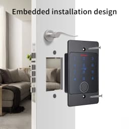 Support Tuya App Metal Waterproof Embedded Installation Access Control Fingerprint Keyboard Card Reader + M70 Box