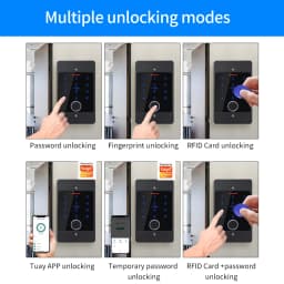 Support Tuya App Metal Waterproof Embedded Installation Access Control Fingerprint Keyboard Card Reader + M70 Box
