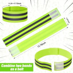 4Pcs Reflective Bands Elastic Bracelet Armband Wristband Straps Safety Reflector Tape for Night Cycling Running Adults