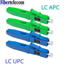 10pcs LC APC UPC Fast Connector Special Components for 2.0*3.0mm Optical Drop Cable Fiber Quick Connector Green APC Ferrule