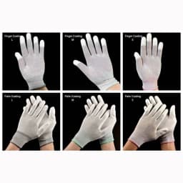Nylon-Carbon Anti-static Gloves Tool PU Finger Coating White Working Gloves ESD Non-slip Safety Work Gloves Electronic