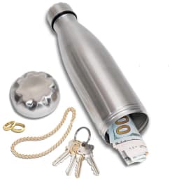 Diversion Water Bottle Can Stainless Steel Tumbler Safe With A Food Grade Smell Proof Bag Bottom Unscrews to Store