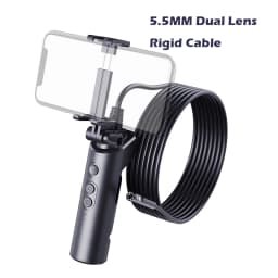 Dual Lens WIFI Endoscope HD1080P Wireless Pipe Inspection Borescope Camera Car Check Waterproof LEDs 2600mAh With Phone Holder