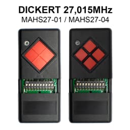 100% Compatible 27.015 MHz DICKERT MAHS27-01 MAHS27-04 Garage Remote Control 27MHz Red Button DICKERT Handheld Transmitter