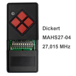 100% Compatible 27.015 MHz DICKERT MAHS27-01 MAHS27-04 Garage Remote Control 27MHz Red Button DICKERT Handheld Transmitter