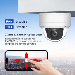 Anpviz Smart 4k 8MP POE IP PTZ Camera 5X Optical Zoom Audio Camera IR 30m Outdoor Security Protection Human Vehicle Detection