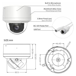 Anpviz Smart 4k 8MP POE IP PTZ Camera 5X Optical Zoom Audio Camera IR 30m Outdoor Security Protection Human Vehicle Detection