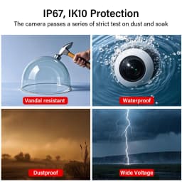 Dahua 8MP IR Motorized Zoom Camera Outdoor IP67 IK10 Protection Security Camera Smart H.265+ Built in Mic SD Card HDBW2841R-ZS