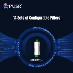 PUSR RS485 RS232 Ethernet to CAN Converter CANBus to Serial Data Filtering Multiple Modes Industrial Design USR-CAN114/112/115