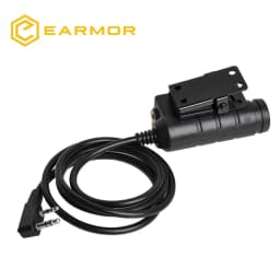 Original EARMOR M51 PTT Adapter Airsoft Tactical Headset Kenwood(for baofeng) Phone Plug 3.5MM AUX Tactical Headset Accessory