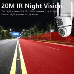 10MP Tuya 5G Wifi PTZ Camera 4K Dual Lens Dual Screen Security Camera Human Detection Outdoor Wireless Surveillance 10X Zoom Cam