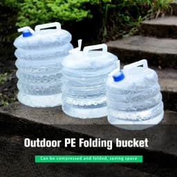 3L/5L/8L/10L/15L Outdoor Collapsible Bucket Foldable Water Bag Survival Water Storage Portable Water Carrier Container Camp Hiki