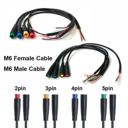 M6 2 3 4 5 6 Pin Julet Electric Butt Plug Connector Wiring Line Scooter Brake Cable Pluger Signal Sensor W28