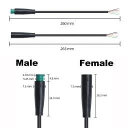 M6 2 3 4 5 6 Pin Julet Electric Butt Plug Connector Wiring Line Scooter Brake Cable Pluger Signal Sensor W28