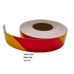 5cm/10cm/15cm/20cm*5m Twill Reflective Waterproof Tape Yellow-Red Left Or Right Self-adhesive Reflectors Conspicuity Car Sticker