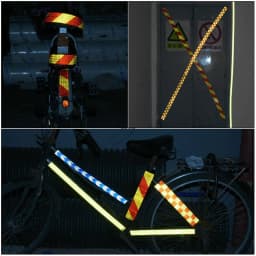 5cm/10cm/15cm/20cm*5m Twill Reflective Waterproof Tape Yellow-Red Left Or Right Self-adhesive Reflectors Conspicuity Car Sticker