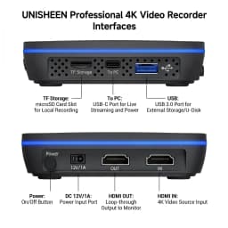 UNISHEEN 4K Capture Box Mini Video Record Device StandAlone Camera HDMI Screen Capture Box OBS VMIX