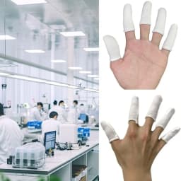 100PCS White Cotton Finger Cots Disposable Sweat Absorption Fingers Protective Gloves Thickening Extension Finger Covers Work