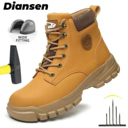 Steel Toe Shoes for Men Women Lightweight Anti-smash Steel Toe Sneakers Indestructible Work Boots Construction Safety Shoes