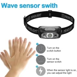 Portable Strong Light Headlamp LED Sensor Headlamp USB Rechargeable Head Flashlight Outdoor Camping Fishing Emergency Lantern
