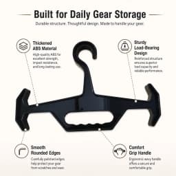 1pc Multifunctional Hanger Tactical Vest Display Hanger Military Fan Outdoor Training Thickened Non-Slip Plastic Hanger
