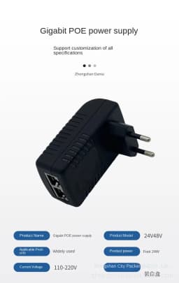 1Pcs 1000Mbps POE Injector 48V 24V 24W EU US Plug for CCTV IP Camera Power Supply Ethernet Adapter Phone AP
