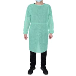 Unisex Disposable Protective Isolation Clothing Anti-spitting Waterproof Anti-oil Stain Nursing Gown Anti-fog Nursing Suit 10pcs