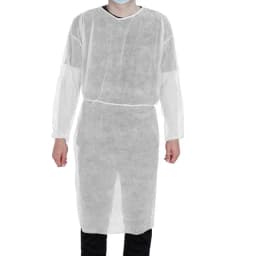 Unisex Disposable Protective Isolation Clothing Anti-spitting Waterproof Anti-oil Stain Nursing Gown Anti-fog Nursing Suit 10pcs