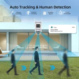 Outdoor Wireless Security IP Camera 4K 8MP HD Dual Lens External Wifi PTZ Camera Auto Tracking Street Surveillance Camera iCsee
