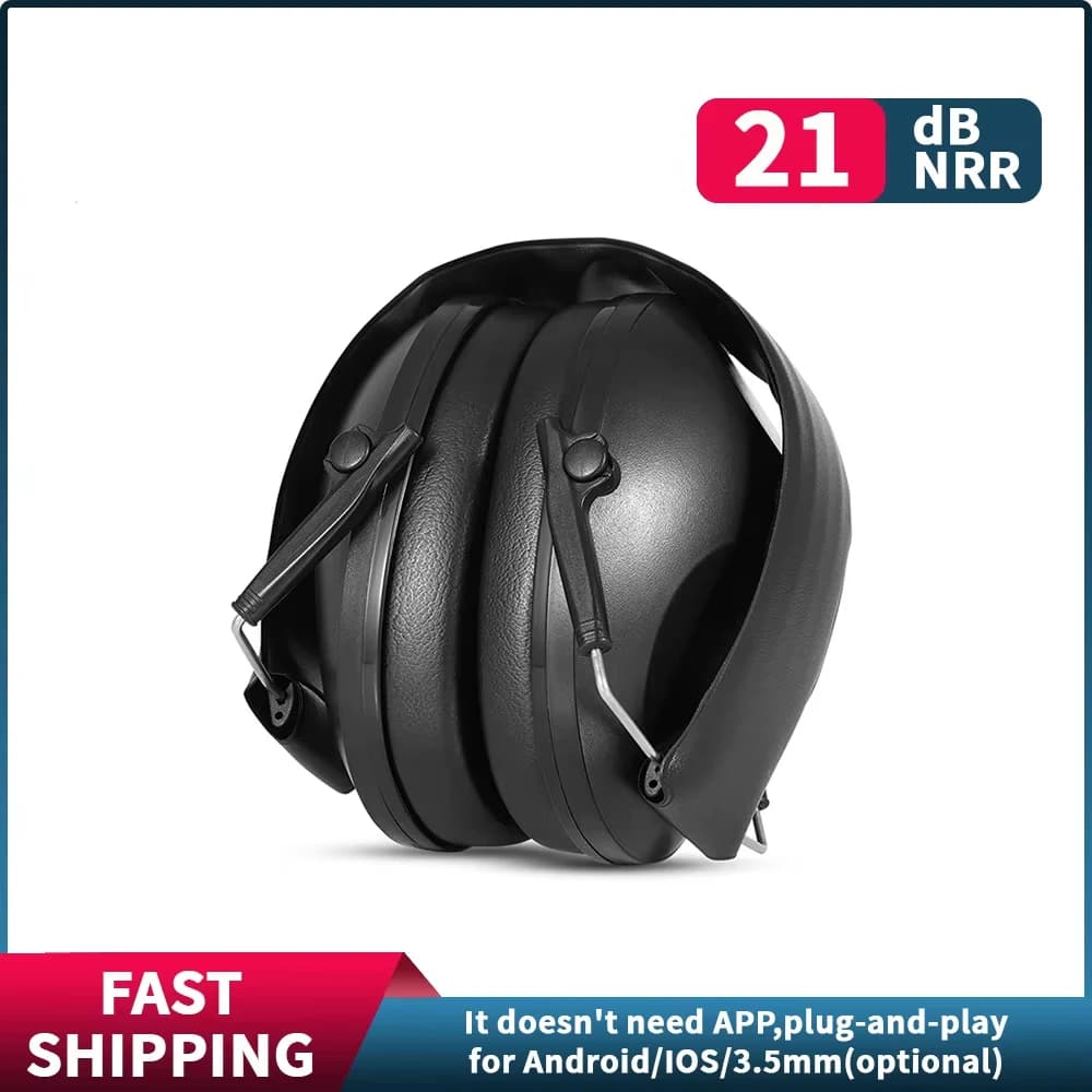 Foldable Headphones Shooting Earmuffs Tactical Anti-Noise Headphones Amplified Hearing Protection