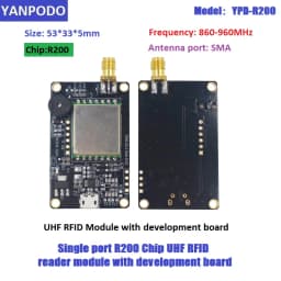 R200 Chip UHF RFID Reader Module Board with Antenna | 1-15M Long Range, USB TTL UART | Free SDK for ESP32, Raspberry Pi, Android