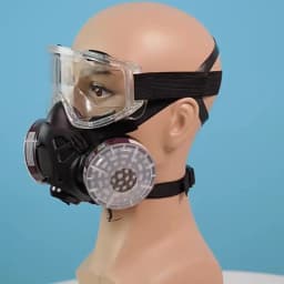 Black Half Face Gas Respirator Industrial Gas Mask P-A-1 Filtering Cartridge For Painting Spraying Welding Breath Protection