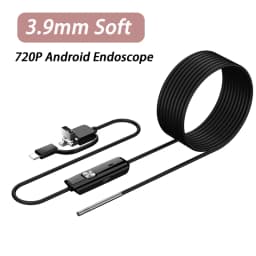 VISHRT Industrial Endoscope Camera for Android 720P 3.9mm 8mm IP67 Waterproof Lens Pipe Inspection Borescope Camera for Mobile