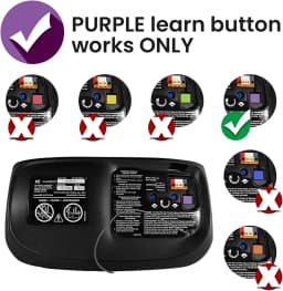 Garage Command Electric Gate Control 315mhz Compatible with Purple Button 370LM 371LM 372LM 373LM 374LM Garage Door Opener
