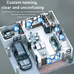 Tuya Smart Zigbee3.0 Door Sensor Open Close Detector Smartlife App Control Notification Compatible with Alexa Google Home 1-6pcs