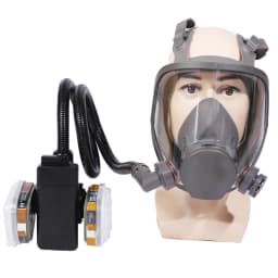 Rechargeable Power Bank 6800 Full Face Gas Respirator Electric Auxiliary Air Supply For Spraying Painting Polish Work Safety