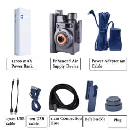 Rechargeable Power Bank 6800 Full Face Gas Respirator Electric Auxiliary Air Supply For Spraying Painting Polish Work Safety