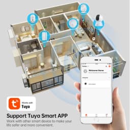 KERUI 4K 8MP Tuya Smart Mini WiFi IP Camera With Bracket Indoor Wireless Home Security AI Human Detect CCTV Surveillance Camera