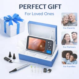 Digital Otoscope with 4.5 Inches Screen 3.9mm Ear Camera with 6 LED Lights 32GB Card Ear Wax Removal Tool Specula and 2500 mAh