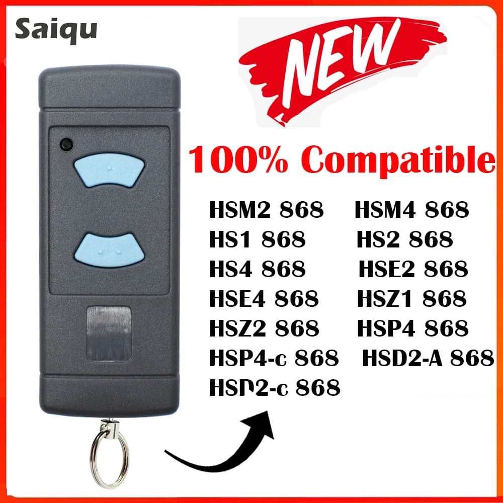 Remote Control HSE2 HSE4 HSM2 HSM4 HS2 HS4 Blue Button 868MHZ Garage Gate Remote Control Door Opener