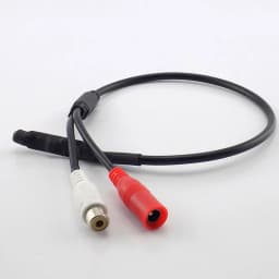 DC 12V CCTV Camera DVR Video Surveillance System with Micro Audio Microphone RCA Power Inlet for Security Cameras .C5