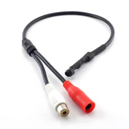 DC 12V CCTV Camera DVR Video Surveillance System with Micro Audio Microphone RCA Power Inlet for Security Cameras .C5
