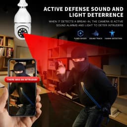ICSEE E27 Wifi Bulb Camera 4MP Wifi PTZ Colorful Night Vision Two Way Audio Baby Monitor Auto Tracking Home Security CCTV Camera